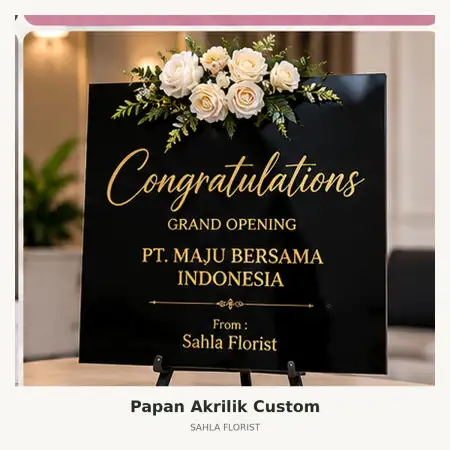 Papan Bunga Akrilik Kedaton